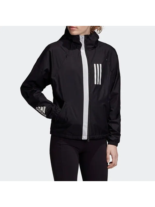 Куртка с капюшоном спортивная куртка Adidas — изображение 3 из 4, черный