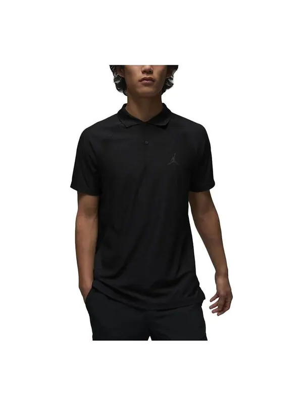 Футболка Air Jordan Dri-FIT ADV Sport Quick-Dry Golf Lapel T-Shirt 'Black' — изображение 1 из 3, черный/мульти