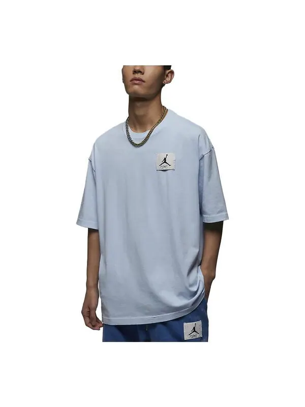 Футболка Air Jordan Top Short-sleeved 'Blue' — изображение 1 из 2, синий/мульти