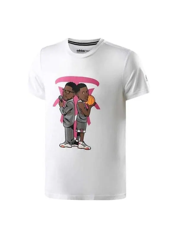 Футболка adidas TMAC GEEK UP Tee 'White Multi-Color' — изображение 1 из 2, белый/мульти