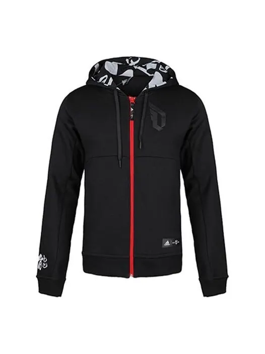 Куртка cny dame fz hd lillard basketball sports fleece lined jacket black Adidas — изображение 1 из 4, черный