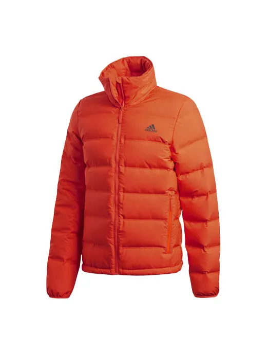Пуховик adidas Outdoor waterproof Sports Stay Warm Stand Collar Down Jacket Orange — изображение 1 из 4, оранжевый