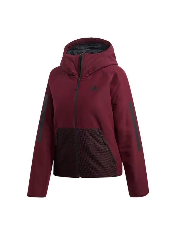 Куртка back-to-sport jacket 'burgundy' Adidas — изображение 1 из 3, бордовый