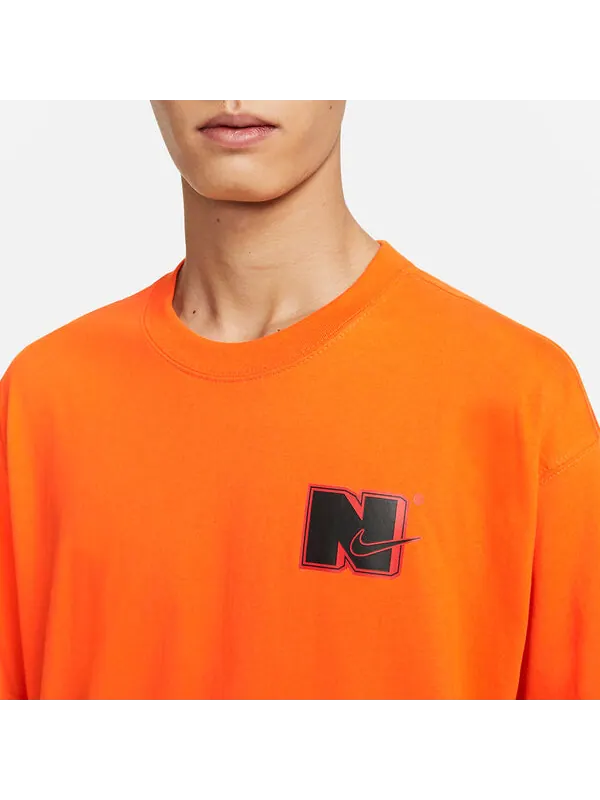 Футболка Nike Short Sleeved basketball T-Shirt 'Orange' — изображение 2 из 4, оранжевый