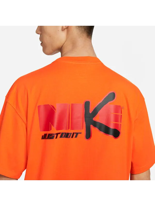 Футболка Nike Short Sleeved basketball T-Shirt 'Orange' — изображение 3 из 4, оранжевый