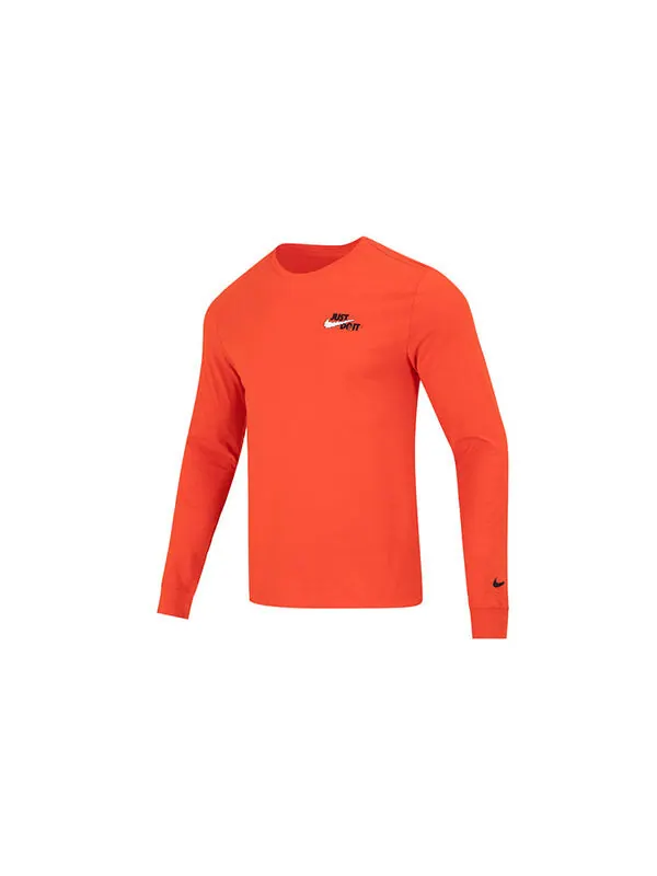Футболка Nike Just Do It Bucket Long sleeve 'Orange' — изображение 2 из 4, оранжевый/красный/мульти