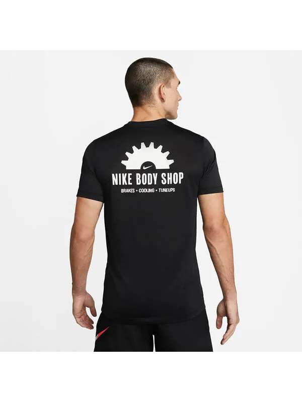 Футболка dri-fit body shop t-shirt 'black' Nike — изображение 2 из 3, черный