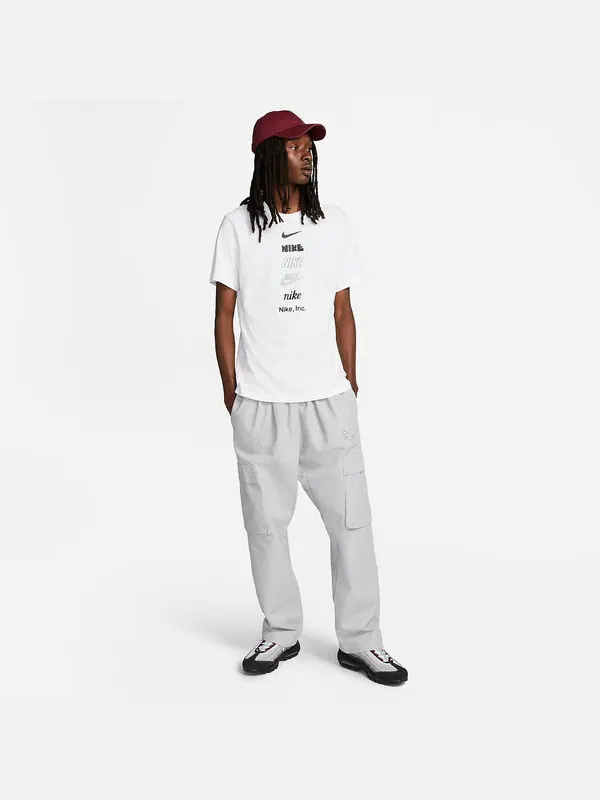 Футболка Nike Multi Stack Logo T-Shirt 'White' — изображение 3 из 4, черный/белый
