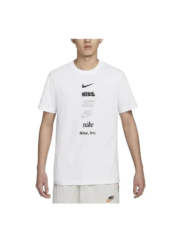 Футболка Nike Sportswear T-Shirt 'White' — изображение 1 из 4, белый/мульти