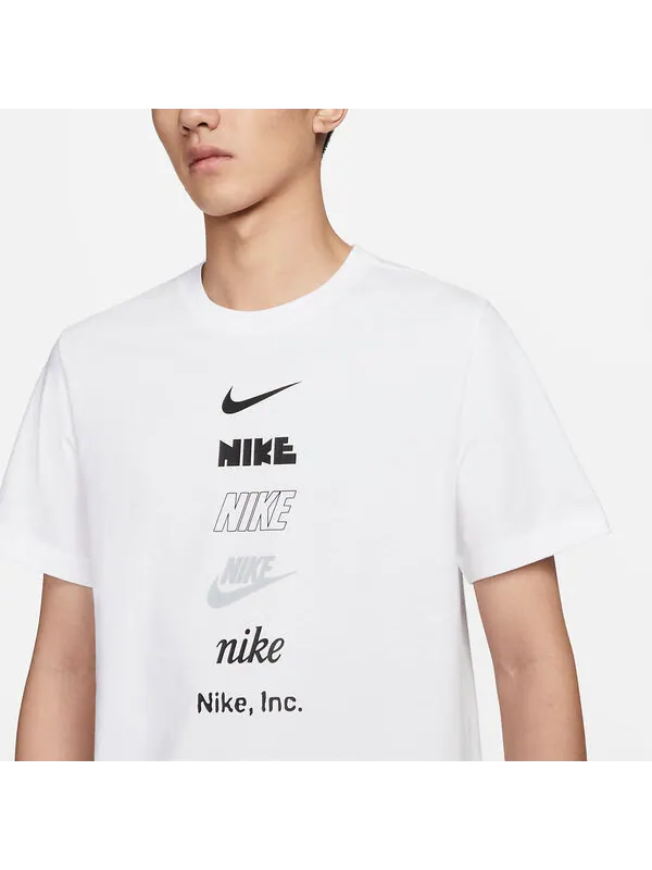 Футболка Nike Sportswear T-Shirt 'White' — изображение 2 из 4, белый/мульти