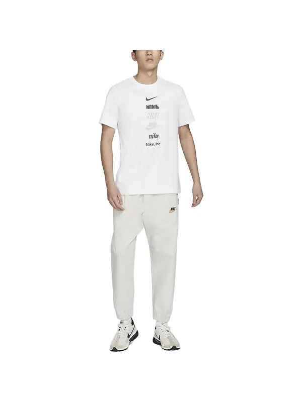Футболка Nike Sportswear T-Shirt 'White' — изображение 3 из 4, белый/мульти