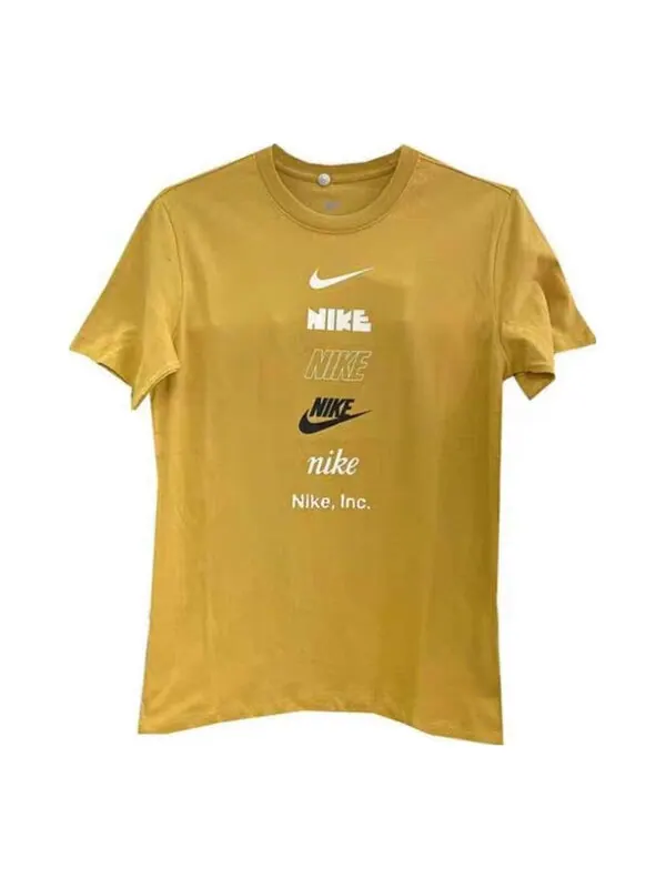 Футболка Nike Multi Logo T-Shirt 'Yellow' — изображение 1 из 2, желтый/мульти