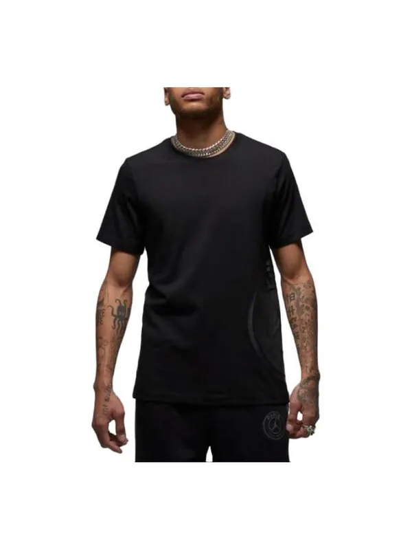 Футболка Air Jordan Paris Saint-Germain T-Shirt 'Black' — изображение 1 из 3, черный