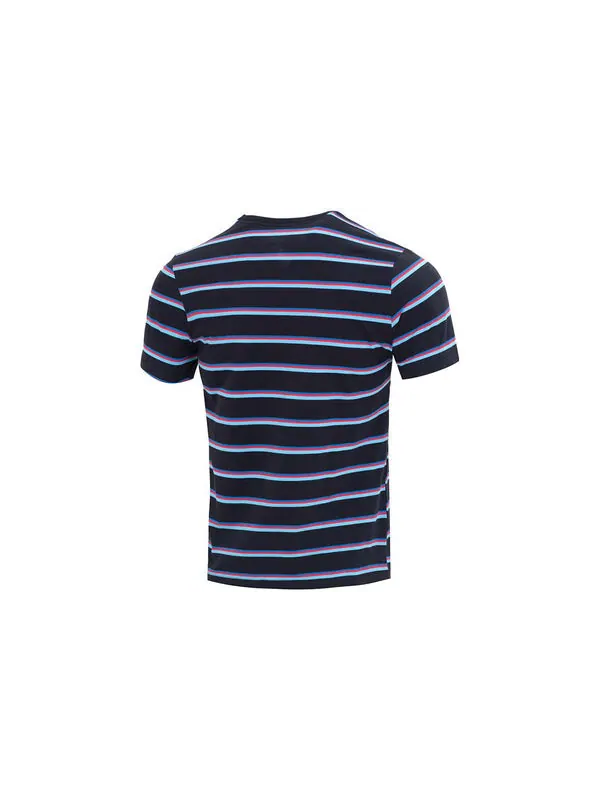 Футболка Nike Sportswear Striped Short Sleeves 'Blue' — изображение 3 из 3, черный