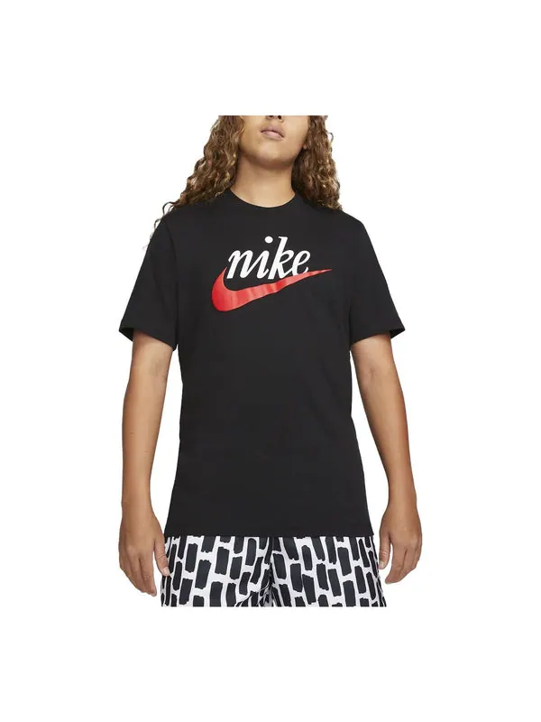 Футболка sportswear logo t-shirt 'black' Nike — изображение 1 из 3, черный/мульти
