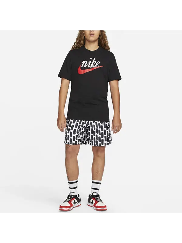 Футболка sportswear logo t-shirt 'black' Nike — изображение 3 из 3, черный/мульти