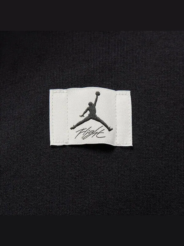 Толстовка (WMNS) Air Jordan Flight Full-Zip Hoodie 'Black' — изображение 4 из 4, черный