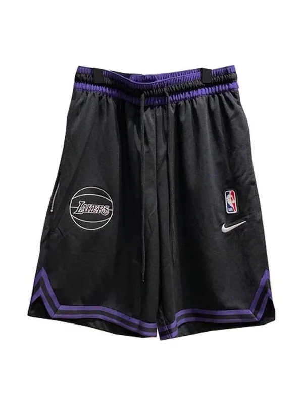 Шорты Nike NBA Dry Fit LA Lakers DNA Shorts 'Black' — изображение 1 из 1, черный/фиолетовый