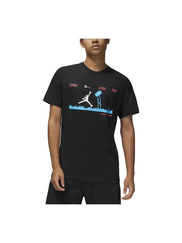 Футболка Air Jordan Brand Jumpman Pixel T-Shirt 'Black' — изображение 1 из 4, черный/мульти