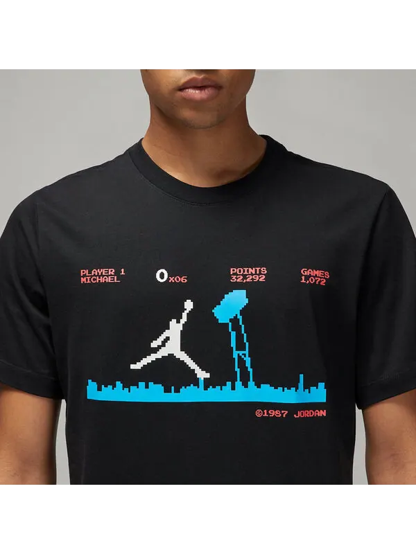 Футболка Air Jordan Brand Jumpman Pixel T-Shirt 'Black' — изображение 2 из 4, черный/мульти