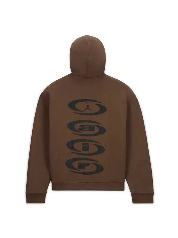 Толстовка x travis scott graphic hoodie asia sizing 'palomino' Air Jordan — изображение 2 из 3, коричневый