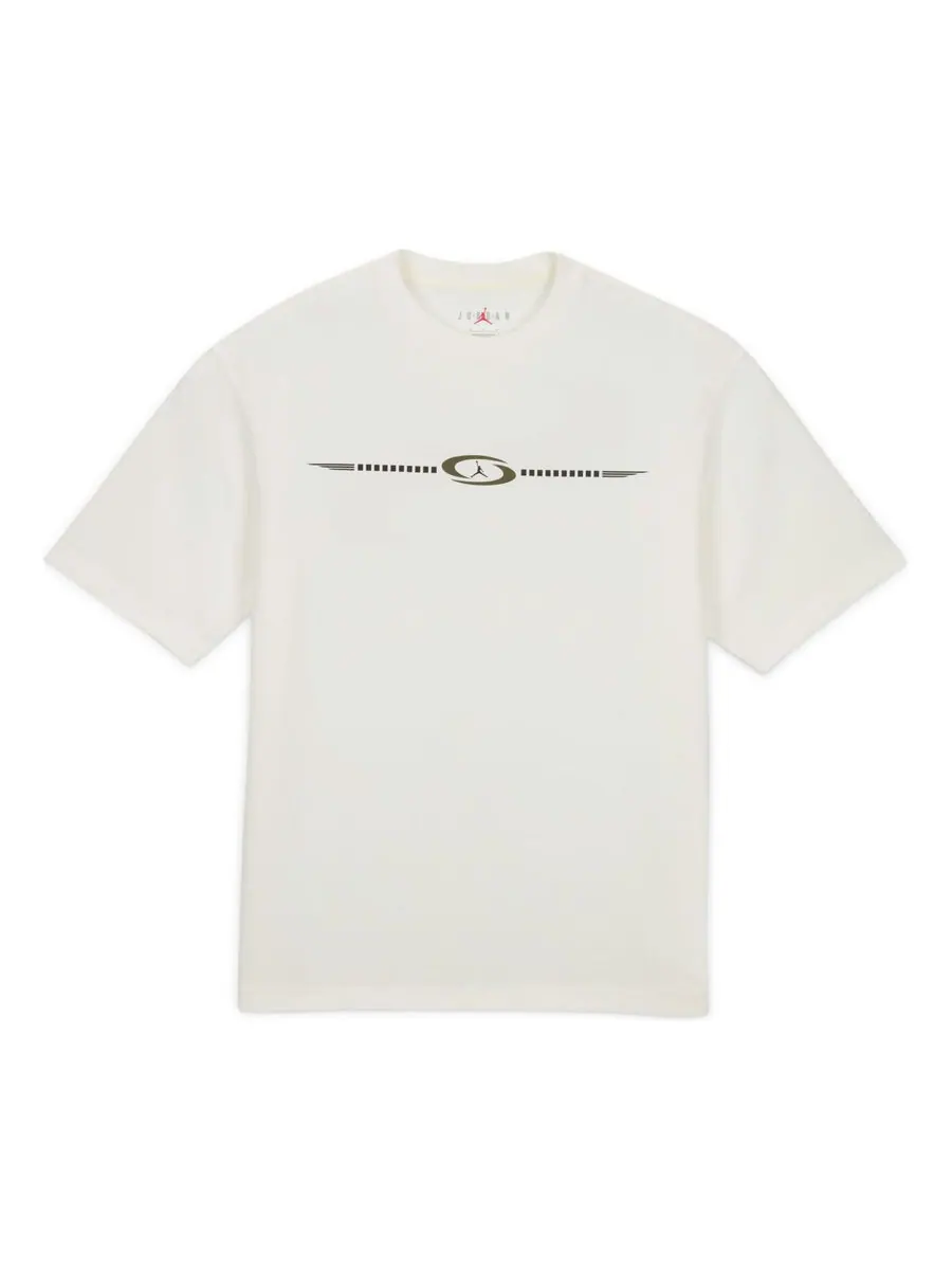 Футболка Air Jordan x Travis Scott T-Shirt Asia Sizing 'Sail' — изображение 1 из 2, бежевый