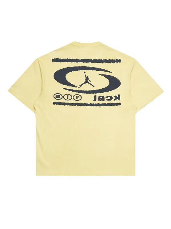 Футболка Air Jordan x Travis Scott AIR T-Shirt 'Celery' — изображение 2 из 2, желтый
