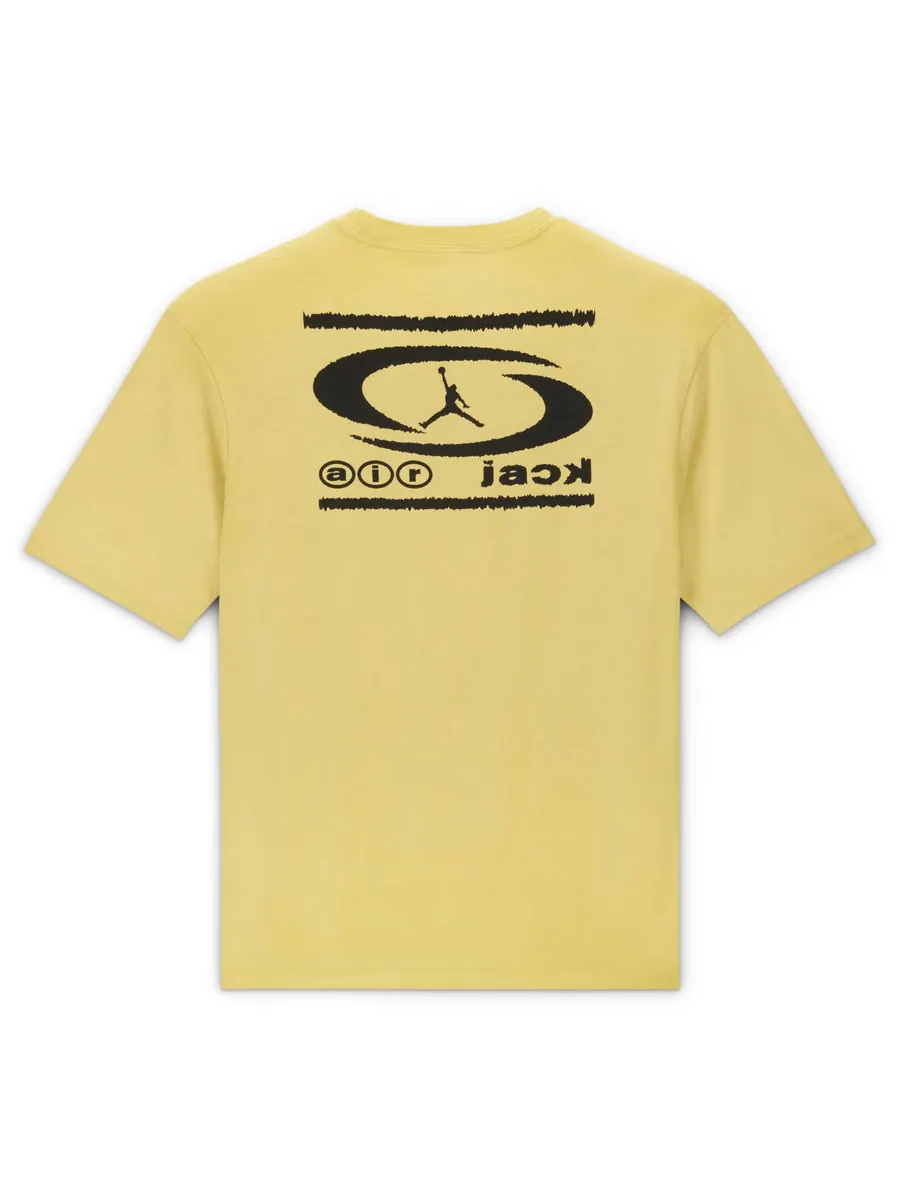 Футболка Air Jordan x Travis Scott AIR T-Shirt Asia Sizing 'Celery' — изображение 2 из 2, желтый