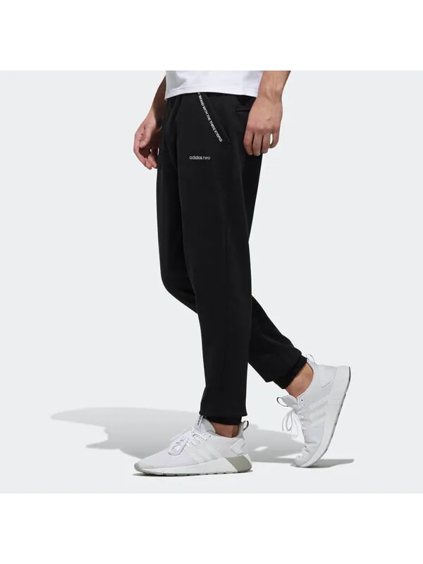 Спортивные штаны adidas neo logo Cozy Breathable Casual Sports Long Pants Black — изображение 4 из 4, черный