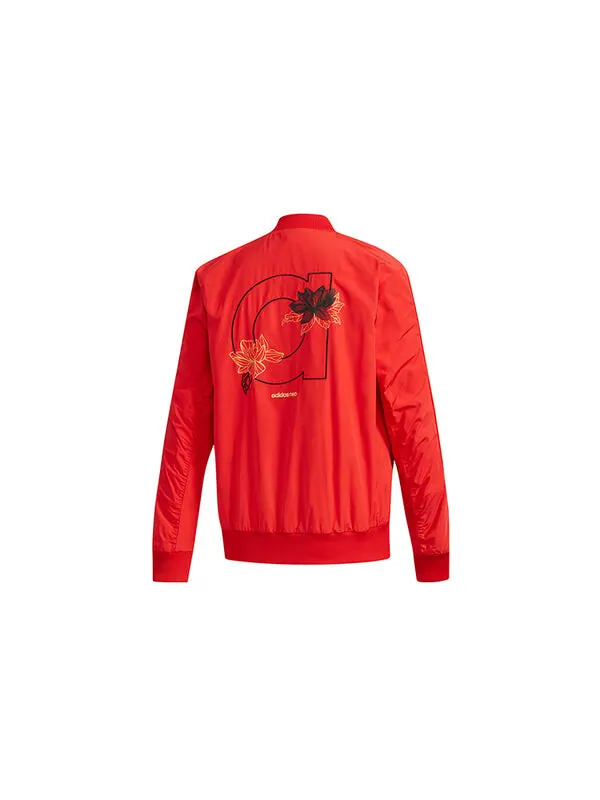 Куртка neo jkt повседневная спортивная куртка красная Adidas — изображение 2 из 4, светлый красный