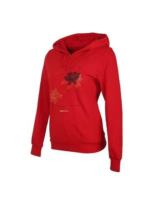 Толстовка с капюшоном neo sweat hd sports красная Adidas — изображение 1 из 4, светлый красный