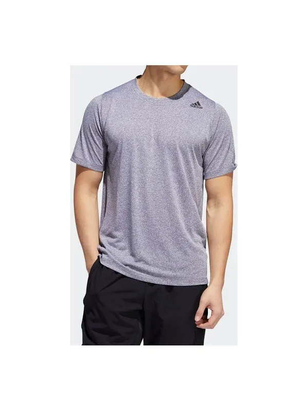Футболка sports round neck short sleeve white purple Adidas — изображение 1 из 3, белый, фиолетовый