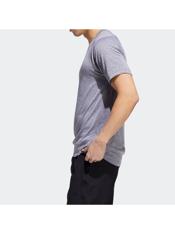 Футболка sports round neck short sleeve white purple Adidas — изображение 2 из 3, белый, фиолетовый