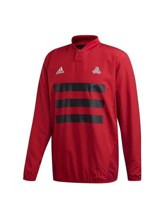 Футболка men's casual sports pullover long sleeves red t-shirt Adidas — изображение 1 из 4, красный