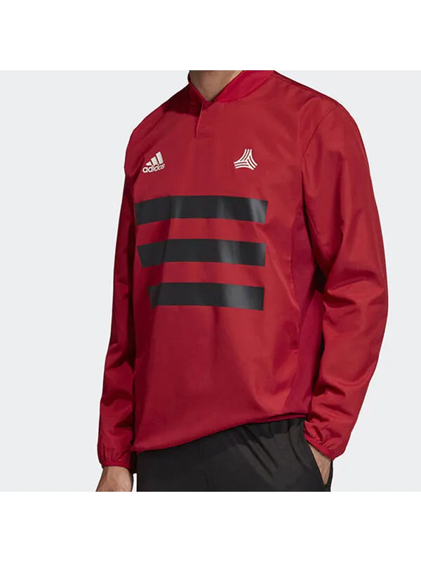 Футболка men's casual sports pullover long sleeves red t-shirt Adidas — изображение 3 из 4, красный