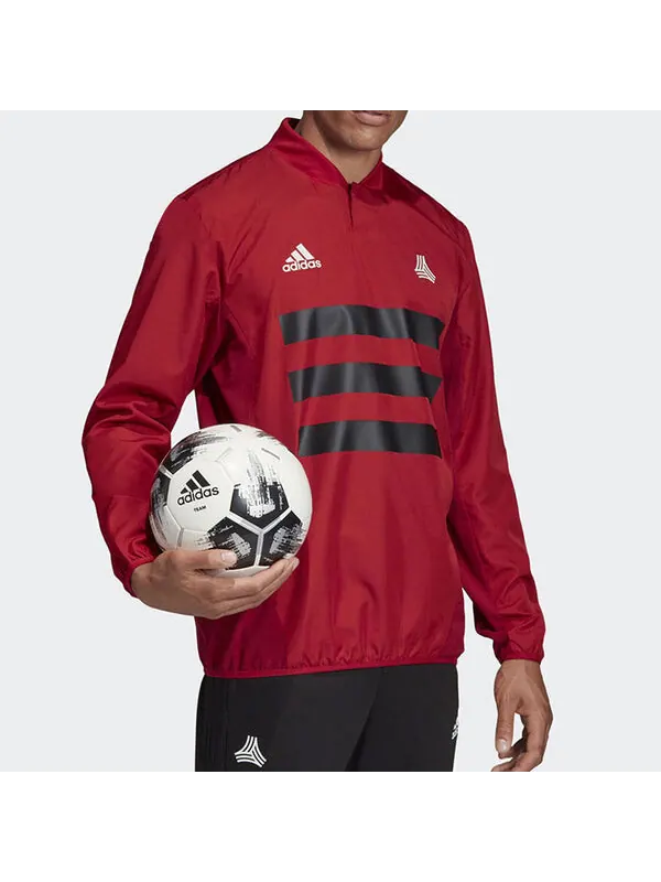 Футболка men's casual sports pullover long sleeves red t-shirt Adidas — изображение 4 из 4, красный