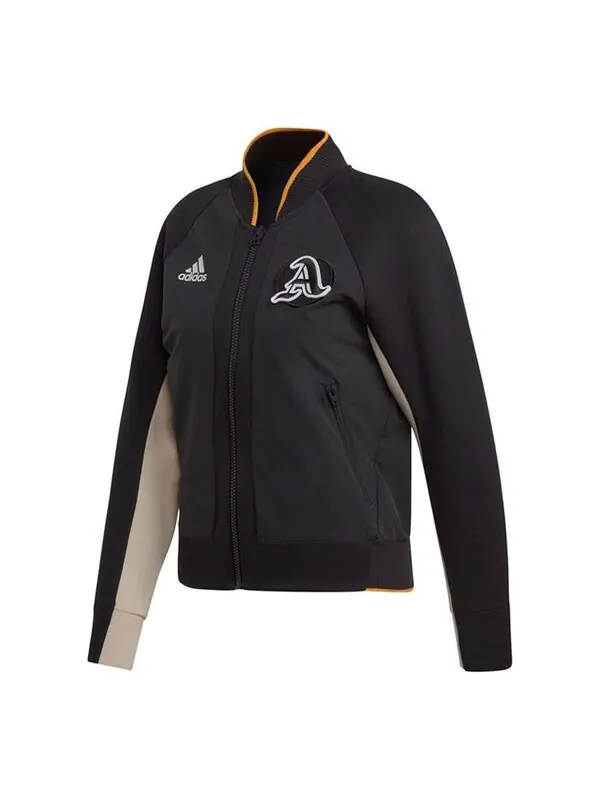 Куртка спортивная стильная с длинными рукавами куртка Adidas — изображение 1 из 4, черный