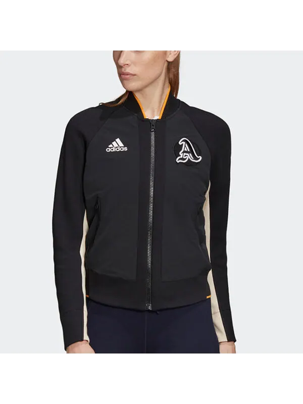 Куртка спортивная стильная с длинными рукавами куртка Adidas — изображение 3 из 4, черный