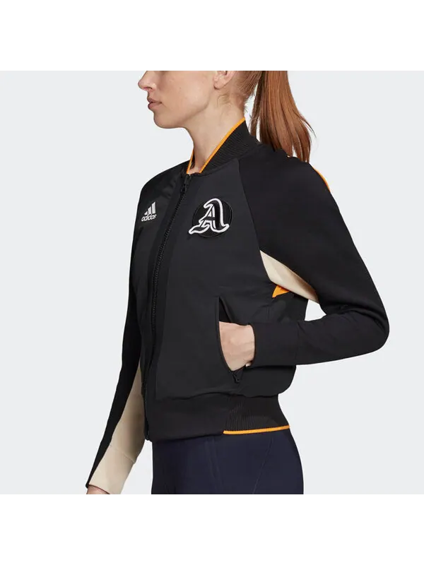 Куртка спортивная стильная с длинными рукавами куртка Adidas — изображение 4 из 4, черный