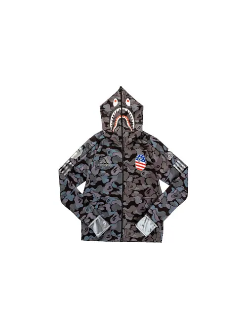 Толстовка с капюшоном xa bathing ape sb shark hoodie Adidas — изображение 2 из 2, черный