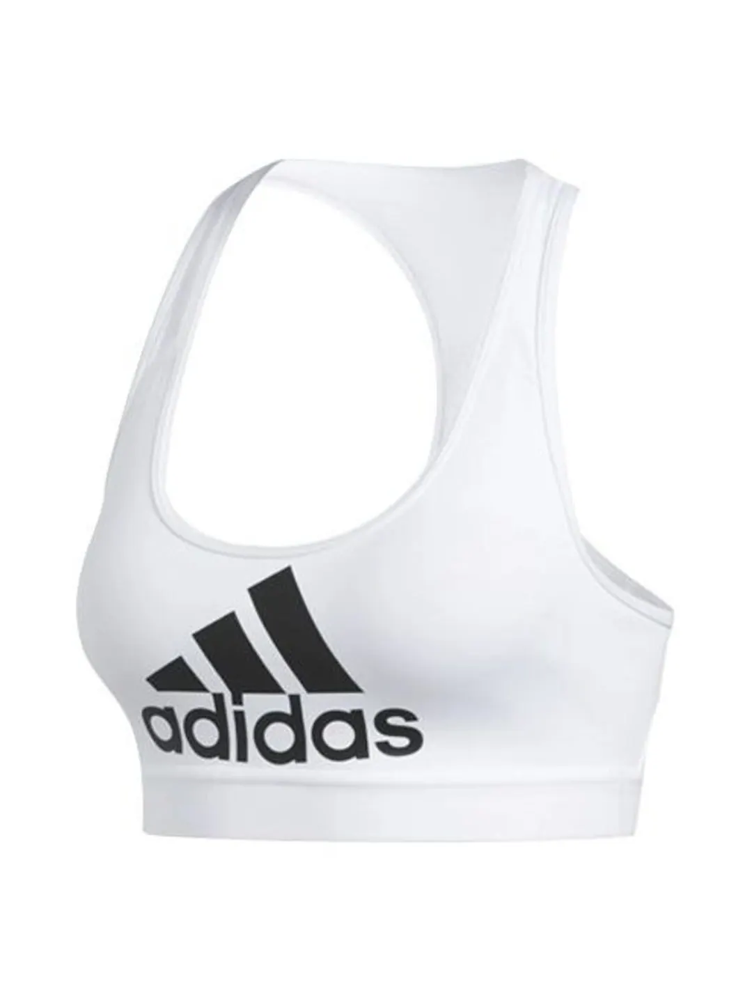 (WMNS) Спортивный бюстгальтер Adidas Don't Rest Badge of Sport Bra 'White Black' — изображение 1 из 3, белый/черный