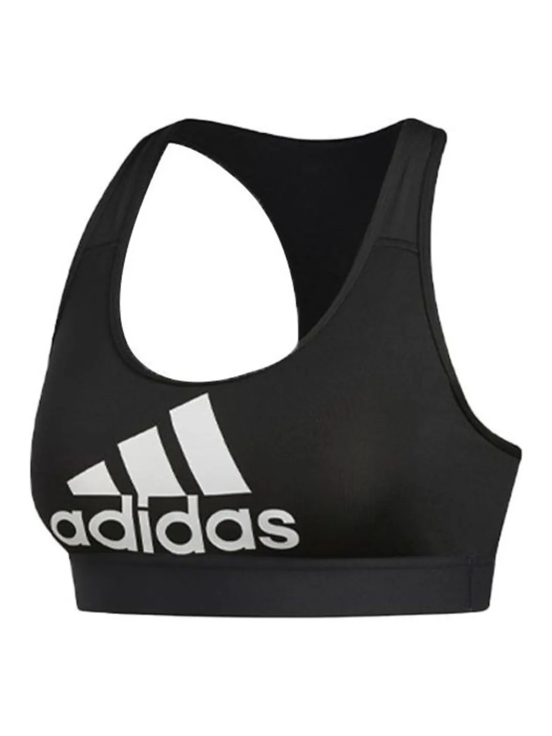 (WMNS) Спортивный бюстгальтер Adidas Don't Rest Badge of Sport Bra 'Black White' — изображение 1 из 3, черный/белый