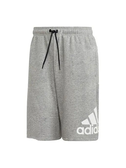 Шорты m mh bos короткие ft логотип печать спортивные шорты на шнурке Adidas — изображение 1 из 4, серый