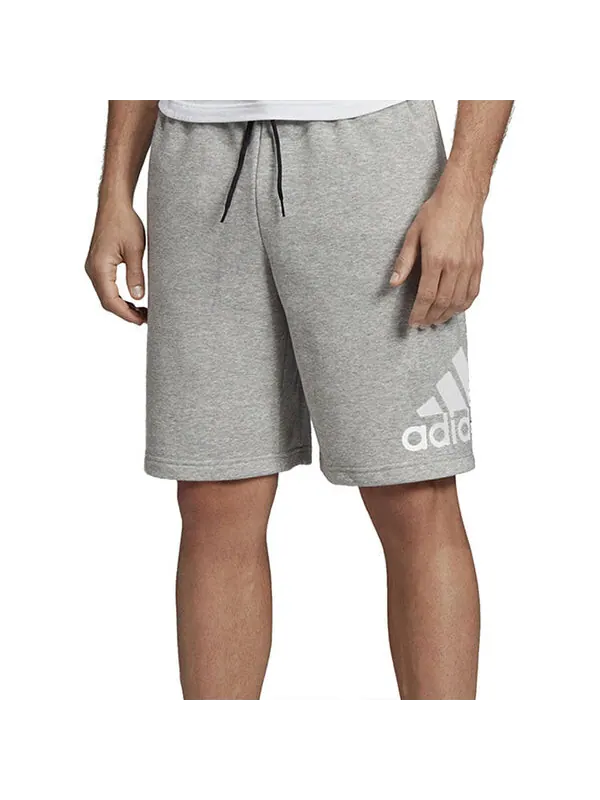 Шорты m mh bos короткие ft логотип печать спортивные шорты на шнурке Adidas — изображение 3 из 4, серый