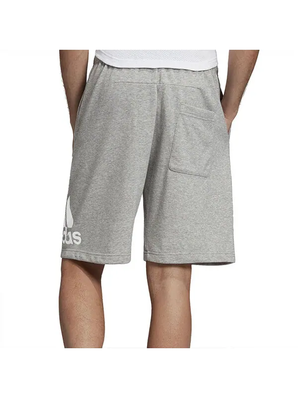 Шорты m mh bos короткие ft логотип печать спортивные шорты на шнурке Adidas — изображение 4 из 4, серый