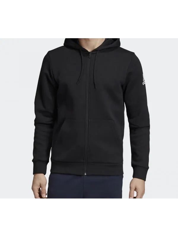 Куртка adidas Mh Plain Fz Hooded Jacket Men Black — изображение 3 из 4, черный