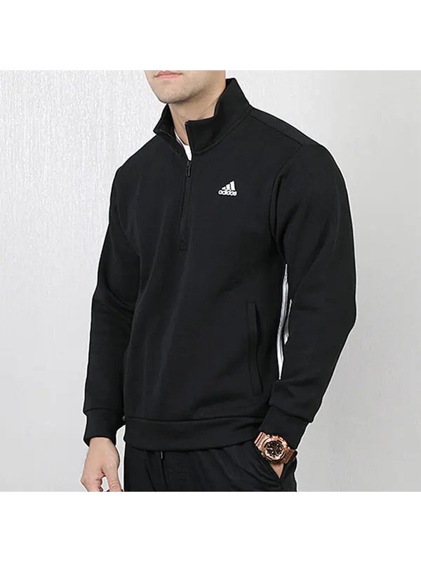 Куртка adidas MH 3S 1/ Sports Jacket Coat Men Black — изображение 3 из 4, черный