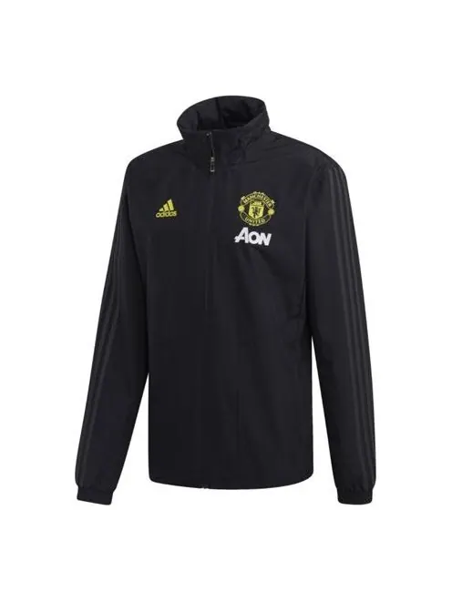 Куртка adidas Soccer/Football Manchester United Woven Stand Collar Jacket Black — изображение 1 из 4, черный