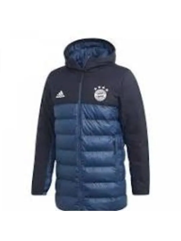 Куртка fc bayern munich ssp padded hoodie jacket asia sizing Adidas — изображение 1 из 3, синий/черный