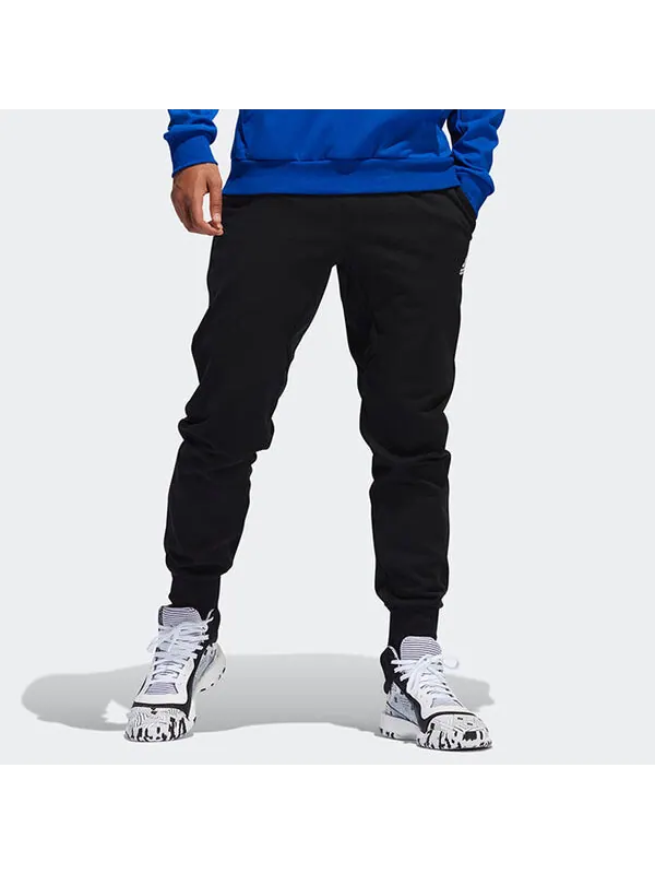 Спортивные штаны adidas Sports Casual Fleece Basketball Trousers Men's Black — изображение 3 из 4, черный